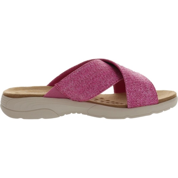NEW Easy Spirit Womens Taite 2 Pink Woven Slip On Comfort Slide Sandals Shoes - Picture 5 of 6